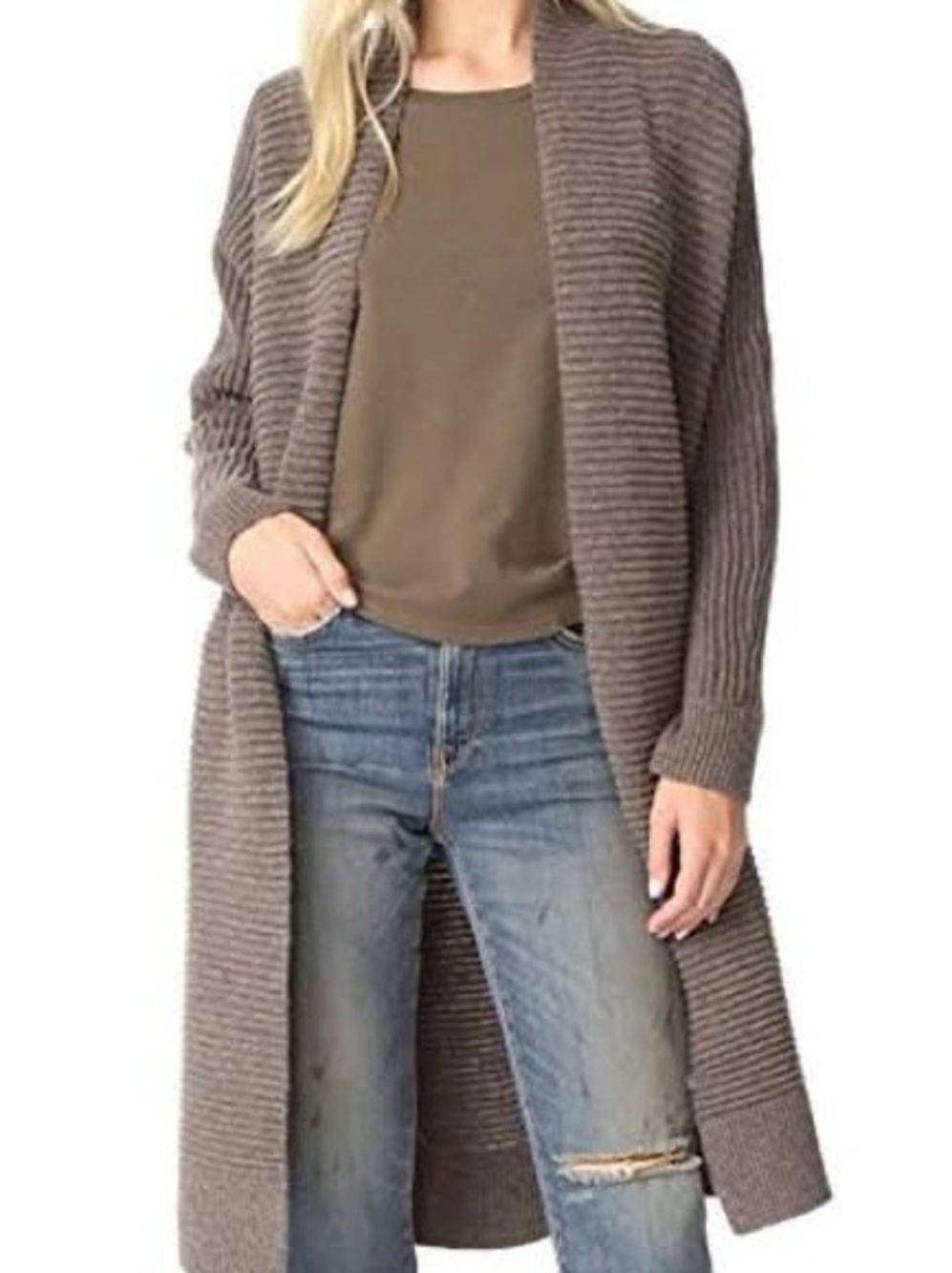 Madewell Fulton 100% Merino Wool Open Cardigan Sweater Coat